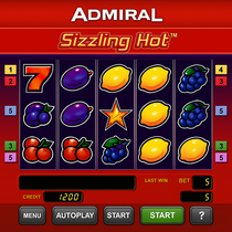Admiral - Sizzling Hot Slot - Klasická ovocná hra